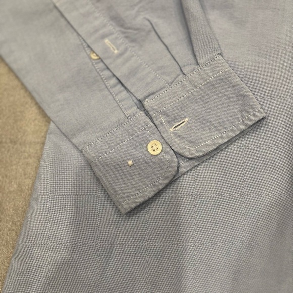 [XL]U.S. Polo Assn. Men's Light Blue Shirt Red White Stripes Embroidered Logo - Picture 2 of 10